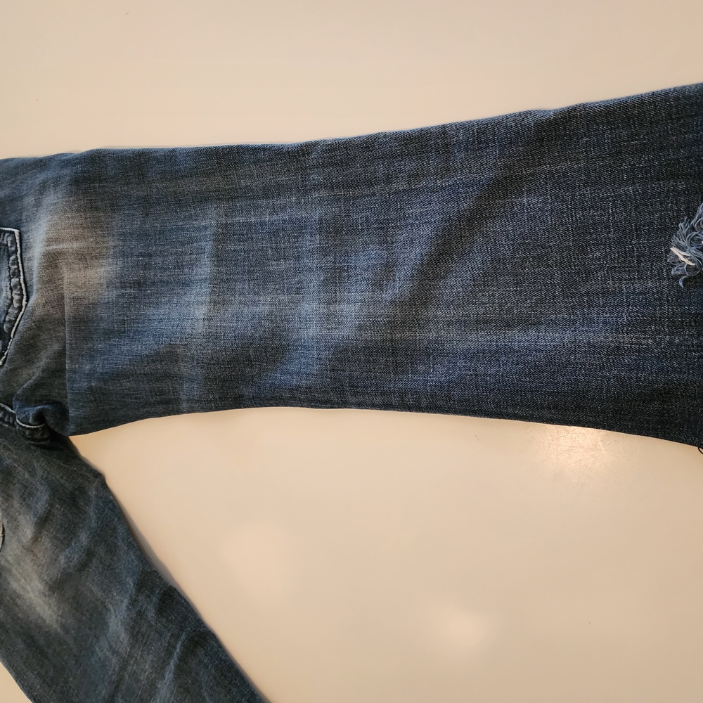 Women's Blue Studded Jeans - Picture 6 of 8